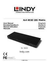Lindy 4x4 HDMI 2.0 18G Matrix Switch User manual