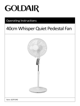 Goldair 40cm Whisper Quiet Pedestal Fan User manual