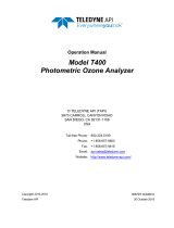 Teledyne API T400 User manual