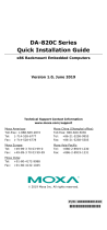 Moxa Technologies DA-820C Series Quick Installation Manual