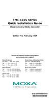 Moxa Technologies IMC-101G Series Quick Installation Manual