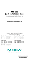 Moxa PTC-101-M-ST-LV Quick Installation Manual