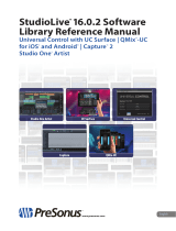 PRESONUS StudioLive 16.0.2 USB User manual
