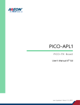 Aaeon PICO-APL1 User manual