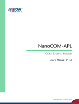 Aaeon NANOCOM-APL User manual