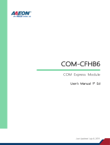 Aaeon COM-CFHB6 User manual