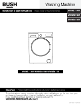 Bush WMNS814W 8KG 1400 Spin Washing Machine User manual