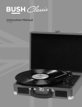 Bush Classic Retro Portable Case Record Player User manual