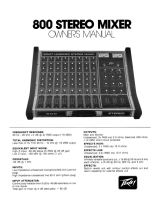 Peavey 800 Stereo Mixer Owner's manual