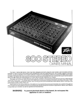 Peavey 800 Stereo Mixer Owner's manual