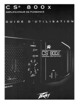 Peavey CS 800X Professional Stereo Power Amplifier Owner's manual