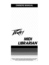 Peavey MIDI Librarian Owner's manual