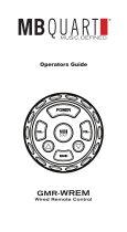 MB QUART GMR-WREM$69.99 User guide