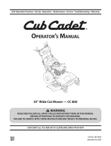 Cub Cadet 12AE76M8010 User manual