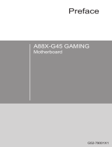 MSI A88X-G45 GAMING User manual