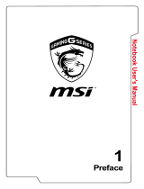 MSI GT72VR DOMINATOR PRO (7th Gen) (GEFORCE GTX 1070) Owner's manual