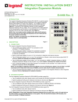 Legrand Integration Expansion Module, IS-0466 Installation guide