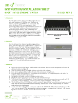 Legrand 8 Port 10/100 Ethernet Network Switch, IS-0301 Installation guide