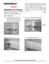 Legrand DS4000 Designer Series Large Raceway End Fittings - DS4010A, DS4010B, DS4089 Installation guide