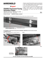 Legrand DS4000 Designer Series Large Raceway Downward Facing Activation Plates - DSDWNR, DSDWND, & DSDWNX Operating instructions