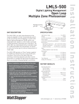 Legrand LMLS-500 Open Loop Multiple Zone Photosensor Installation guide