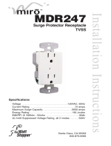 Legrand Surge Protector Receptacle, MDR247 Installation guide