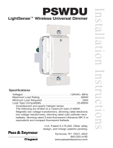 Legrand LightSense™ Wireless Universal Dimmer, PSWDU Installation guide