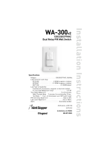 Legrand WA-300v2 120/230/277VAC Dual Relay PIR Wall Switch Installation guide