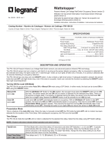 Legrand PW-100-24 Low Voltage Wall Switch Occupancy Sensor (TriLingual) Operating instructions