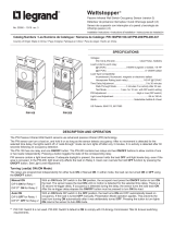 wattstopper PW-100/200 Passive Infrared Wall Switch Occupancy Sensor (TriLingual) Operating instructions
