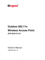 Legrand Owner's Manual for Outdoor Wireless Access Point - DA2131-V1 User manual