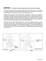 FIELD CONTROLS CK-Gas Pressure Switch Insert Notice Important information