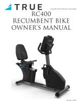 True Fitness 400 Recumbent Bike User manual