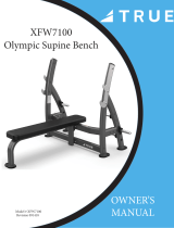 True Fitness XFW-7100 Supine Press Bench User manual