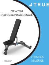 True Fitness XFW-7500 Flat/Incline/Decline Bench User manual