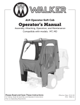 Walker A14 MT, MD Operator Soft Cab User manual