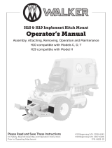 Walker H10, H19 Implement Hitch Mount User manual