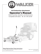 Walker A10 Dethatcher User manual