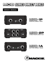 Mackie MDB-1P, MDB-2P, MDB-1A User manual