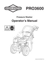 Briggs & Stratton PRESSURE WASHER, BRIGGS & STRATTON 3600 PSI MODEL 020675-00 User manual