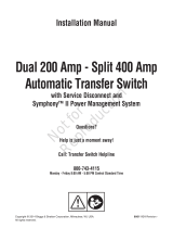 Simplicity AUTOMATIC TRANSFER SWITCH, SYMPHONY II Installation guide