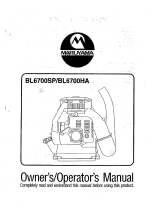 Maruyama BL6700-SP & BL6700-HA Owner's manual