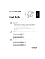 Epson WorkForce WF-2850 Quick start guide