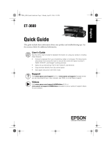 Epson ET-3600 Quick start guide