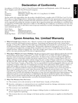 Epson ET-4760 Important information