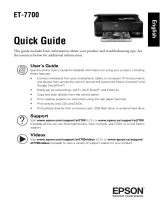 Epson ET-7700 Quick start guide