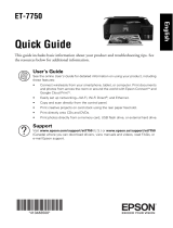 Epson ET-7750 Quick start guide