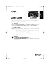 Epson XP-640 Quick start guide