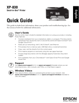 Epson XP-830 Quick start guide