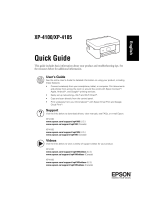 Epson XP-4105 Quick start guide